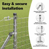 Fence Post with Concrete Base 13 pcs Silver Powder-Coated Steel 42004319