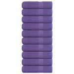 ZNTS Hand Towels 10 pcs Purple 50x100 cm 360 gsm 100% Cotton 136880