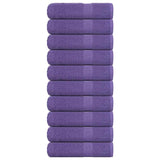 ZNTS Hand Towels 10 pcs Purple 50x100 cm 360 gsm 100% Cotton 136880