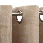 ZNTS Linen-Look Blackout Curtain with Grommets Beige 290x245cm 321211