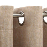 ZNTS Linen-Look Blackout Curtain with Grommets Beige 290x245cm 321211
