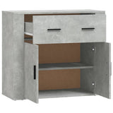 Sideboard Concrete Grey 80x33x70 cm Engineered Wood 816572