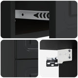 Wall-Mounted Bedside Cabinet 2 pcs Black 34.5 x 33 x 40 cm 899318