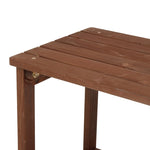 ZNTS Square Wood Side Table Carbonized Color 67801241