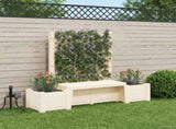 Garden Bench Kopenhagen White 173 x 49 x 135.5 cm PP 42041746
