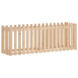Garden Raised Bed with Fence Design 200x50x70 cm Solid Wood Pine 832512
