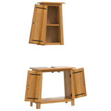 2 Piece Bathroom Furniture Set Solid Wood Pine 3223459