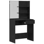 ZNTS Black Oak Dressing Table with Mirror - 74.5 x 40 x 141 cm 862782