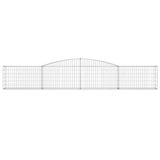 Arched Gabion Baskets 4 pcs 400x30x60/80 cm Galvanised Iron 3146842