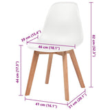 Dining Chairs 2 pcs White Plastic 244771
