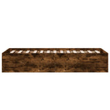 Bed Frame without Mattress Smoked Oak 100x200 cm 3281053
