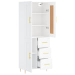 Highboard White 69.5x34x180 cm Engineered Wood 3199993