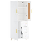 Highboard White 69.5x34x180 cm Engineered Wood 3199993