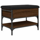 Shoe Bench Brown Oak 62x42x45 cm Engineered Wood 835191