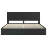 Bed Frame with Storage and Headboard Black 200 x 200 cm 3413996