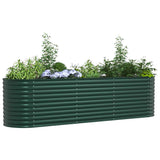 Garden Raised Bed Green 320 x 80 x 81 cm Steel 42008123