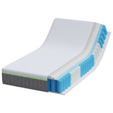 Mattress White and Grey 80 x 160 cm Pocket Spring 4106367