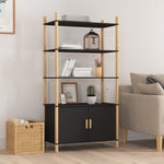 ZNTS Highboard Black 80x40x153 cm Engineered Wood 345703
