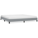 Bed Frame without Mattress Light Grey 193x203 cm King Fabric 346764