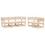 Garden Sofa Set Natural wood Solid Pine Wood 3216995