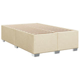 Box Spring Bed with Mattress Cream 120x200 cm Fabric 3285867
