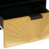 Bedside Cabinet with Drawer Black and Gold 40 x 33 x 46 cm 4017834