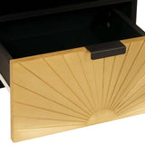 Bedside Cabinet 2 pcs Black and Gold 40 x 33 x 46 cm 4017835