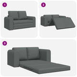 Folding Sofa Bed Dark Grey 148 x 71 x 83 cm Fabric 42030507