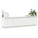 TV Cabinet with LED White 180 x 38 x 49 cm Engineered Wood 3376144