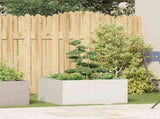 Planter White 80x80x40 cm Cold-rolled Steel 860739