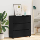 Storage Cabinet 80 x 31 x 81 cm Engineered Wood Black 888848