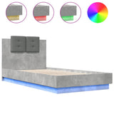Bed Frame Concrete Grey Engineered wood Small Single Bed Frame 3210069