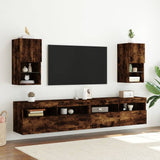TV Cabinets with LED Lights 2 pcs Smoked Oak 30.5x30x60 cm 836996