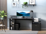 Computer Desk PC Workstation with Drawer Shelves CPU Storage Rack Home Office Furniture 152 x 60 x T3398P377529