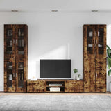 TV Cabinet Set FLORIN 3 pcs Smoked Oak Engineered Wood 3398009