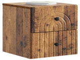 Wall-Mounted Bedside Cabinet 2 pcs Old Wood 33 x 34.5 x 40 cm 898142