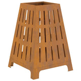 Fire Pit Brown 50 x 50 x 70 cm Weathering Steel 858959