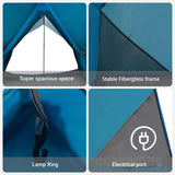 Family Tent with Roof Blue and Grey 315 x 286 x 200 cm 4100680