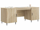 Desk with Shelf Sonoma Oak 142.5 x 50 x 75 cm Engineered Wood 3414605