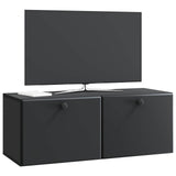 Wall-Mounted TV Cabinet 78.5 x 31 x 30 cm Black Engineered Wood 899226