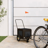 Pet Bike Trailer Black Oxford Fabric and Iron 93933