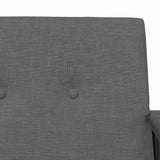 Armchair Dark Grey 59 x 75 x 78 cm Fabric 42017691