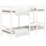 Bunk Bed without Mattress White 80x200 cm Solid Wood Pine 3139835