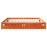 Bed Frame with Drawers without Mattress Wax Brown 180x200 cm Super King 3301967