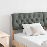 Upholstered Headboard Dark Grey 135 cm Solid Pine Wood 879180