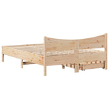 Bed Frame with Drawers 120x200 cm Solid Wood Pine 3301908