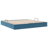 Storage Bed with Mattress Dark Blue 200 x 200 cm Velvet 3370122