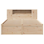 Bed Frame without Mattress 135x190 cm Double Solid Wood Pine 3323425