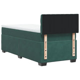 Box Spring Bed with Mattress Dark Green 80x200 cm Velvet 3286171
