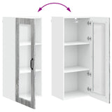 Wall Glass Cabinet PORTO Grey Sonoma 40 x 31 x 100 cm 885451